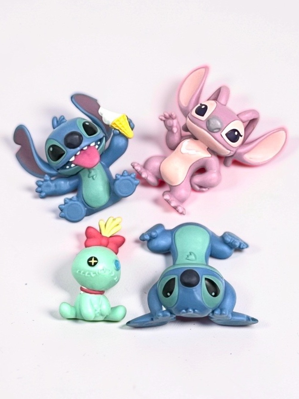 Disney Lilo & Stitch Figures Lot 4pc Stitch Angel Scrump Collectible Toys